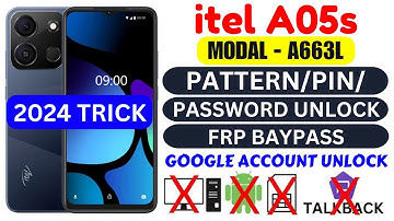 itel a05s (A663L) Pattern/Pin/Password unlock | without pc | Frp Baypass itel a05s (A663L)without Pc