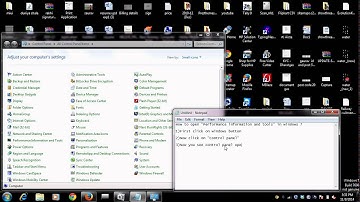 how to open performance information and tools in windows 7