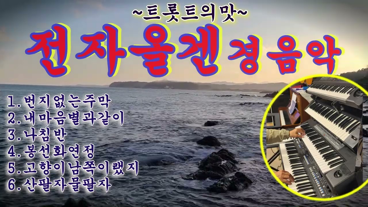 트롯트의 맛 # 전자올겐경음악 # 번지없는주막 # 내마음별과같이# 나침반       # 봉선화연정 # 고향이남쪽이랬지 # 산팔자물팔자