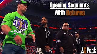 WWE Top 20 Best Opening Segments With Returns