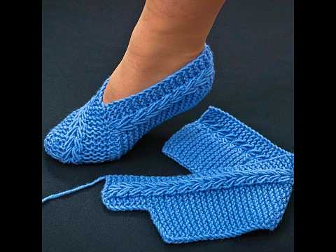 Knitted Slippers or Socks from a Rectangle in an Hour Miarti🧶