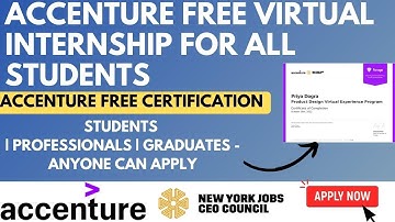 Accenture Free Internships for Students | Free Certificate | Jobs | Virtual Internship