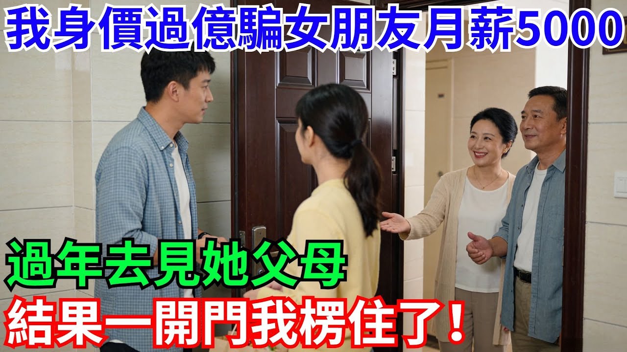 我身價過億，卻騙女朋友月薪只有5000。過年去見她父母，結果一開門我楞住了！#情感#女友#故事#愛情