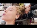 Beyoncé shows her natural hair Via Cecred hair products