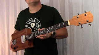 Wood Box 4 String Guitar