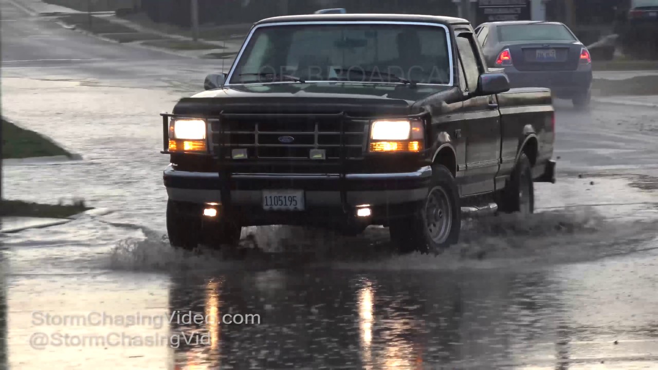 West Frankfort, IL Storms Heavy Rains 4K - 2/24/2017