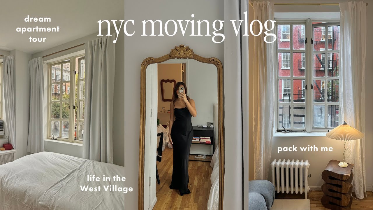 NYC MOVING VLOG 📦🤍🗽 dream apartment tour, pack with me, life in the west village, productive days