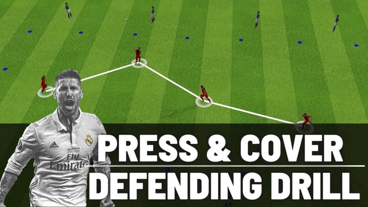 ⁣Press & Cover Defending Drill | Defending As A Team | Football/Soccer | U8, U9, U10 +