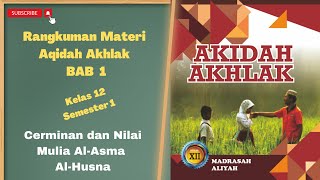 Rangkuman Materi Aqidah Akhlak Kelas 12 Bab 1 Semester 1 | Cerminan dan Nilai Mulia Asmaul Husna