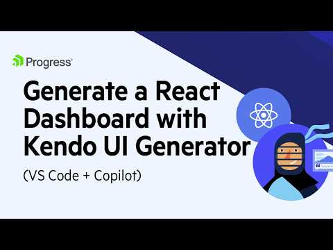 Generate a React Dashboard with Kendo UI Generator (VS Code + Copilot)