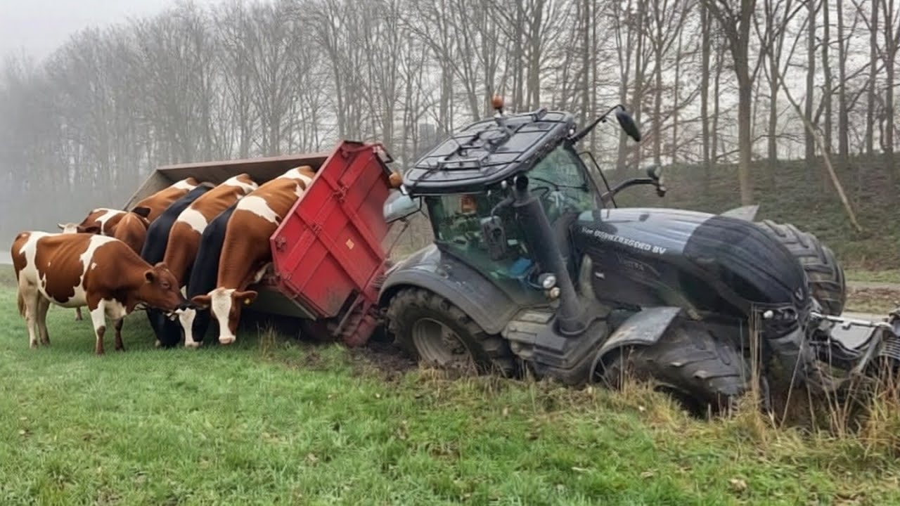 Вы это видели?! Что этот тупой тракторист делает?! John Deere против 100-тонного бульдозера.