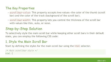Customizing Your Browser: How to Change Only the Main Scroll Bar