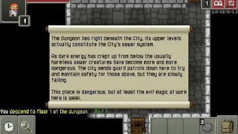 Shattered Pixel Dungeon: Warrior Walkthrough part 1 (with Goo boss fight)