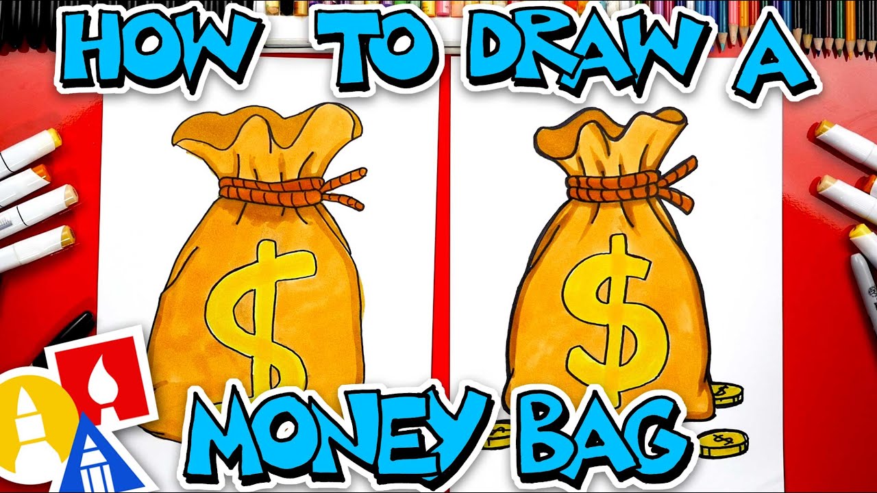 How To Draw An Old Fashion Money Bag