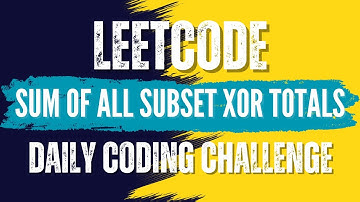 LeetCode : 1863. Sum of All Subset XOR Totals💛🖤 Solution link👇🏻🔗 #leetcode #java #programming