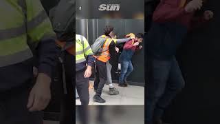 Just Stop Oil protesters forcibly removed from road by scaffolders