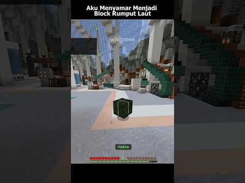 Aku menyamar menjadi Block rumput laut #minecraft #mcpe