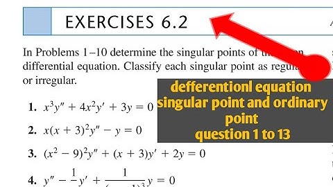 series solutions &defferentionl equation ordinary point &singular point{exercises 6.2^notes}