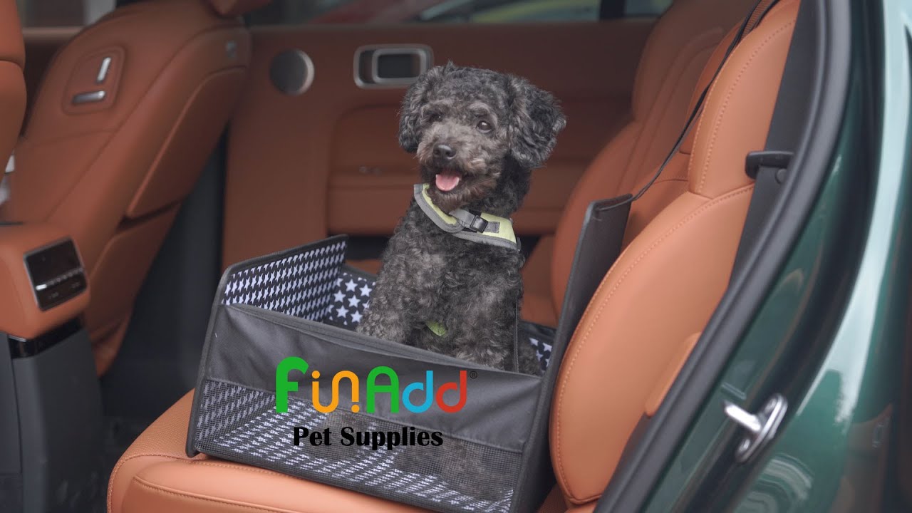 FunAdd – panier de voiture respirant et pliable pour chien, coussin  imperméable Anti-salissure (noir)