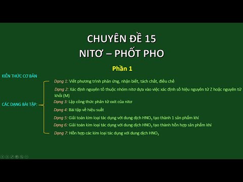 Chuyên đề 15: Nitơ – Photpho (P1) | Ôn thi HSG Hóa học lớp 9 năm học 2021-2022