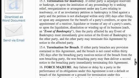 Contract Termination Clause