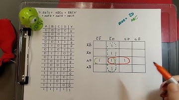 4 Variable K Map: Grouping & Writing the Simplified Boolean Expression Video 4
