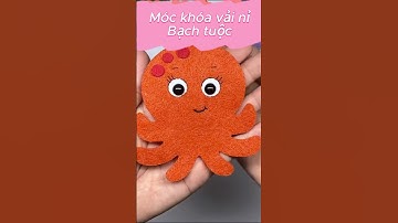 Làm Móc Khóa Vải Nỉ Bạch Tuộc - How To Make Octopus Keychain - Nhe Huynh Handmade #shorts