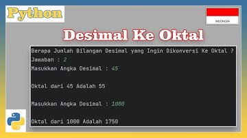 Program Python Konversi Bilangan Desimal ke Oktal