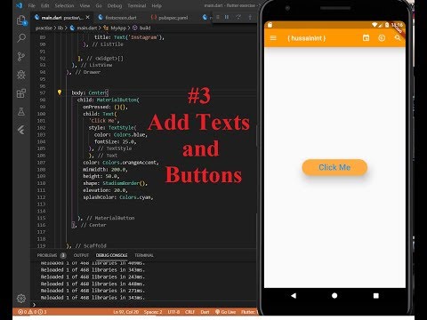 Flutter Lesson 3: Text and Button widgets