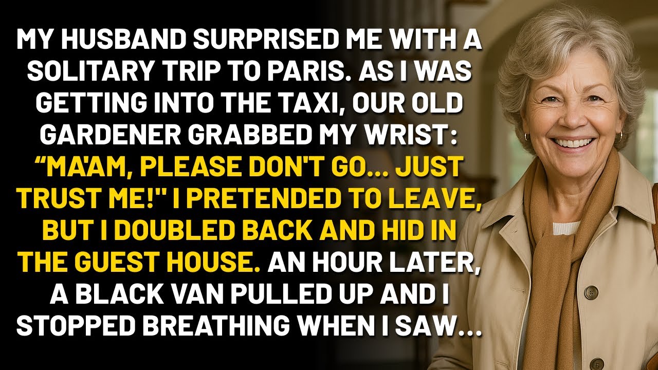 The old gardener grabbed my wrist as I stepped into the taxi. “Ma’am, please don’t go. Just trust me.” I pulled away, nodded, and let my husband guide me into the car. But I doubled back through...