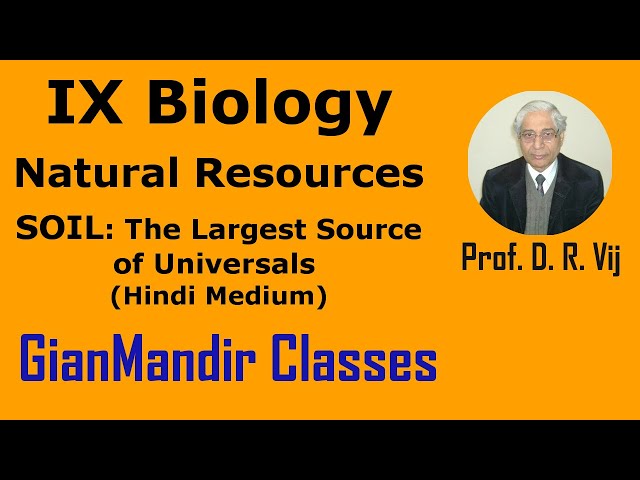 IX Biology | Natural Resources | SOIL: The Largest Source of Universals(Hindi Medium) by Ruchi Ma'am