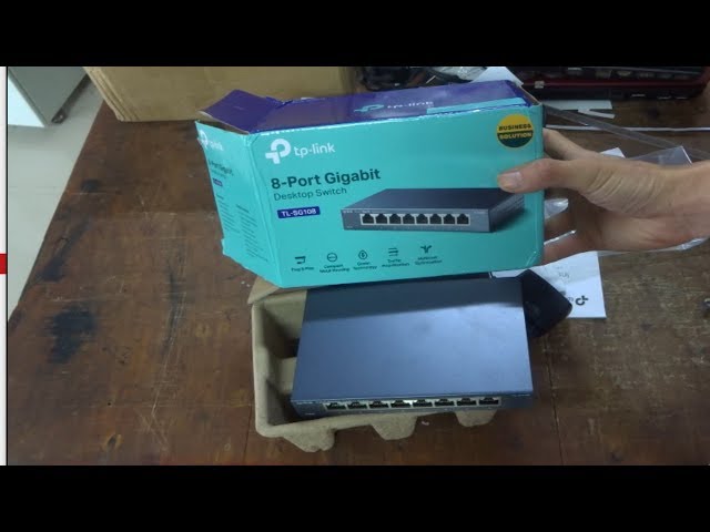 Cận cảnh thiết bị chia mạng TL-SG108 Gigabit Switch 8 cổng 10/100/1000Mbps