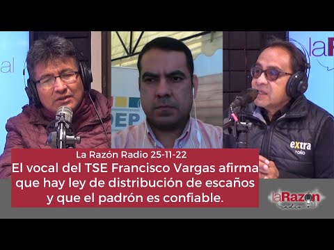 El vocal del TSE Francisco Vargas afirma que hay ley de distribución de escaños y padrón confiable.