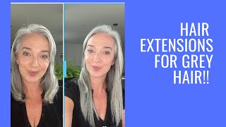 Hair extensions for grey hair! ( and how they can help with your grow out)