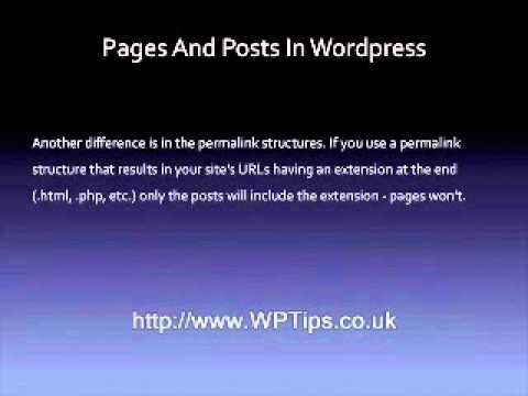 The Difference Between Pages And Posts In Wordpress