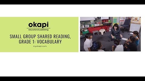 Small Group Shared Reading, Grade 1: Vocabulary
