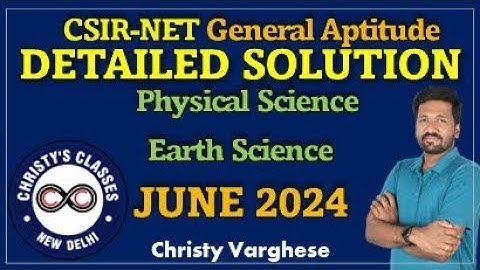 CSIR-NET JUNE 2024 Part A | Full Solutions | Physical Science | General Aptitude
