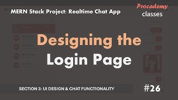#26 Het ontwerpen van de inlogpagina | Realtime chat-app | MERN Stack-project