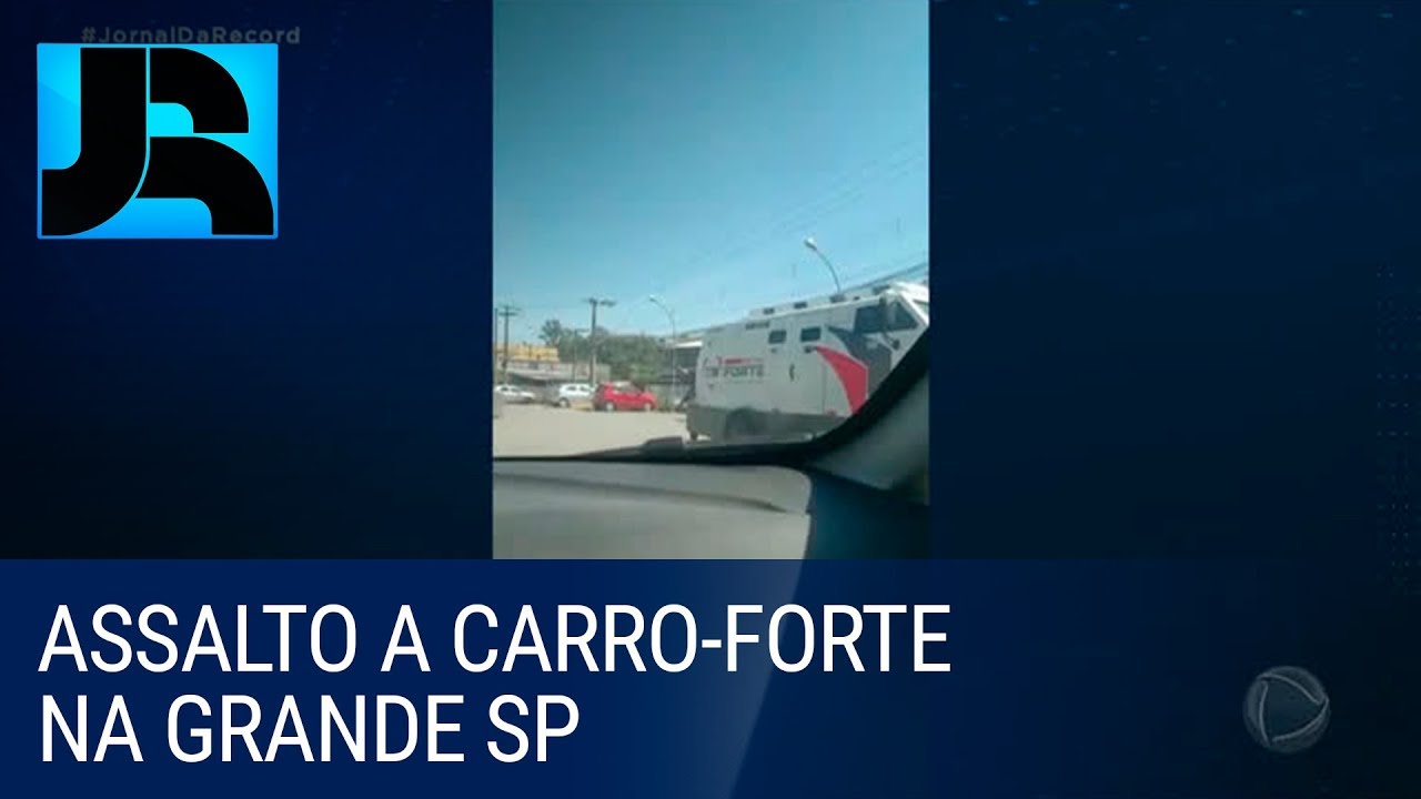 Criminosos tentam roubar carro-forte na Grande SP