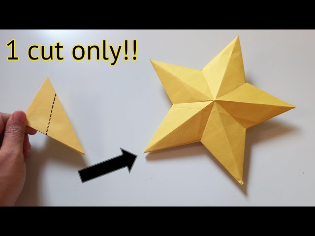 How to cut star shape perfectly |DIY paper Star | How to make star with paper |Paper star class=