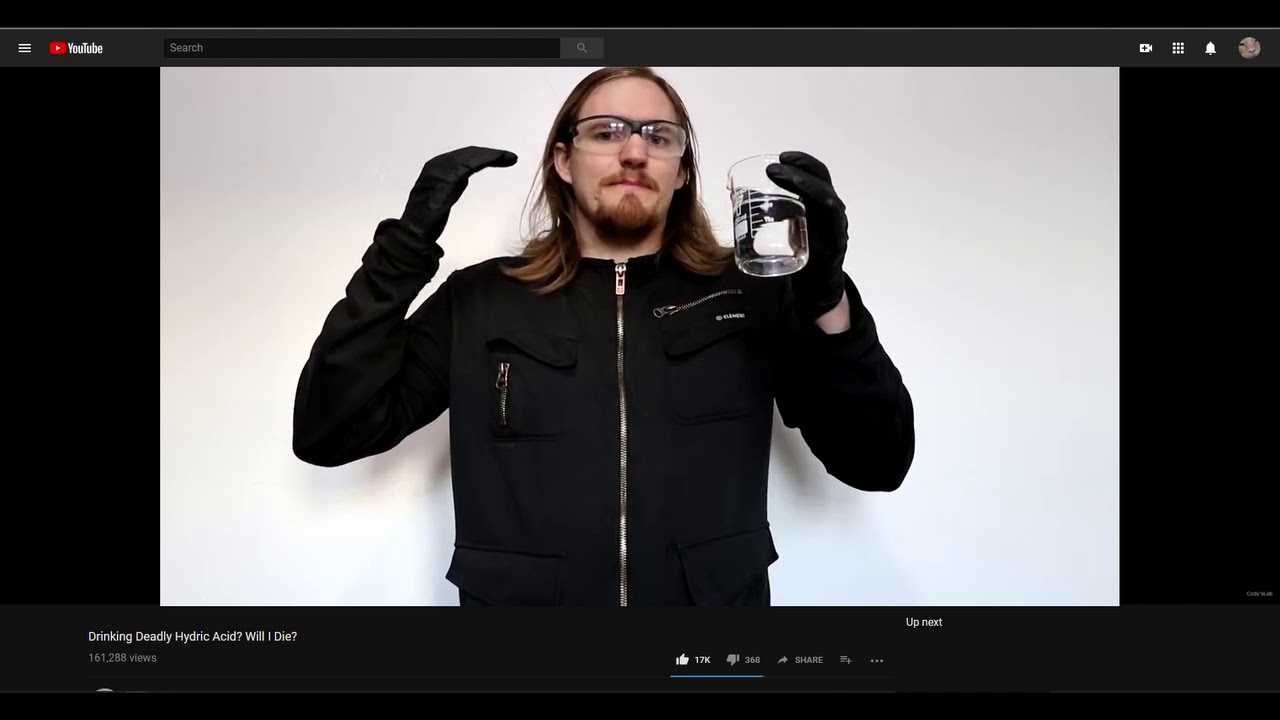 drinking hydric acid meme youtube