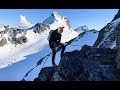 Joffre peak scramble  climb  above the lakes