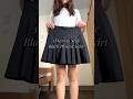 3 ways to style black pleated skirt #shorts #pleatedskirt #grwm #outfit