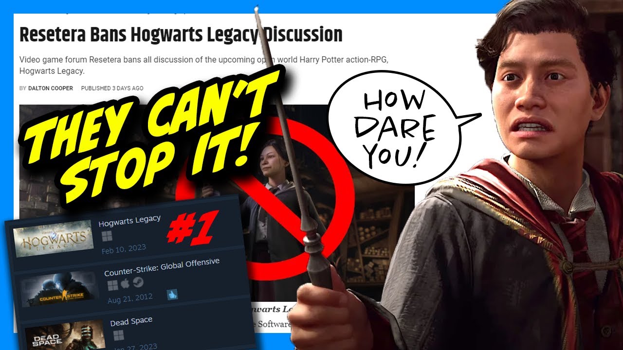 Hogwarts Legacy is BANNED But is Still #1! J.K. Rowling DISCLAIMER in Every Review?!