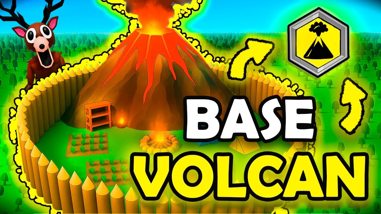Construí la BASE VOLCÁN Más Segura en 99 Noches en el Bosque