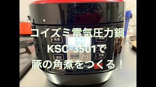 ど素人の料理シリーズ⑤　コイズミ電気圧力鍋KSC-3501で豚の角煮を作る！