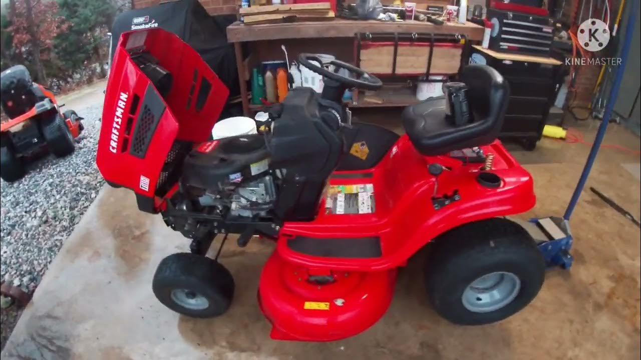Craftsman T110 Tune Up | Oil, Plug, Air Filter and Blades - YouTube