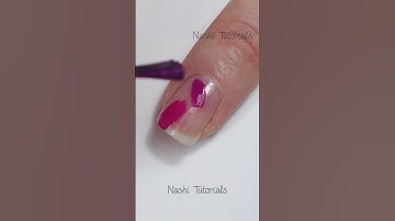 Easy Pink, Purple and Stud No Tools Abstract Nail Art Tutorial #shorts