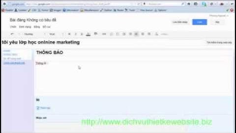 thiet ke web bang google site