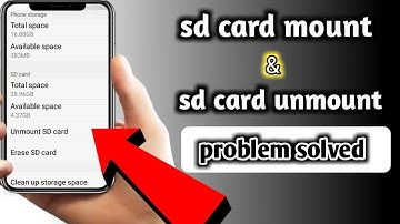 how to solve sd card mount problem | how to solve memory card unamount problem  |  storage problem |